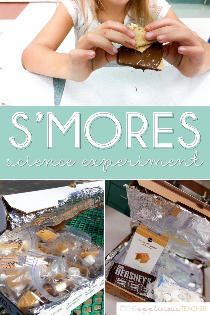 S'Mores science experiment- great experiment for discovering how the sun's energy can heat up the earth- TheAppliciousTeacher.com #scienceexperiment #2ndgrade #2ndgradescience