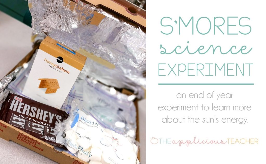 Smores science experiment in the classroom- great way to demonstrate the sun's energy- TheAppliciousTeacher.com