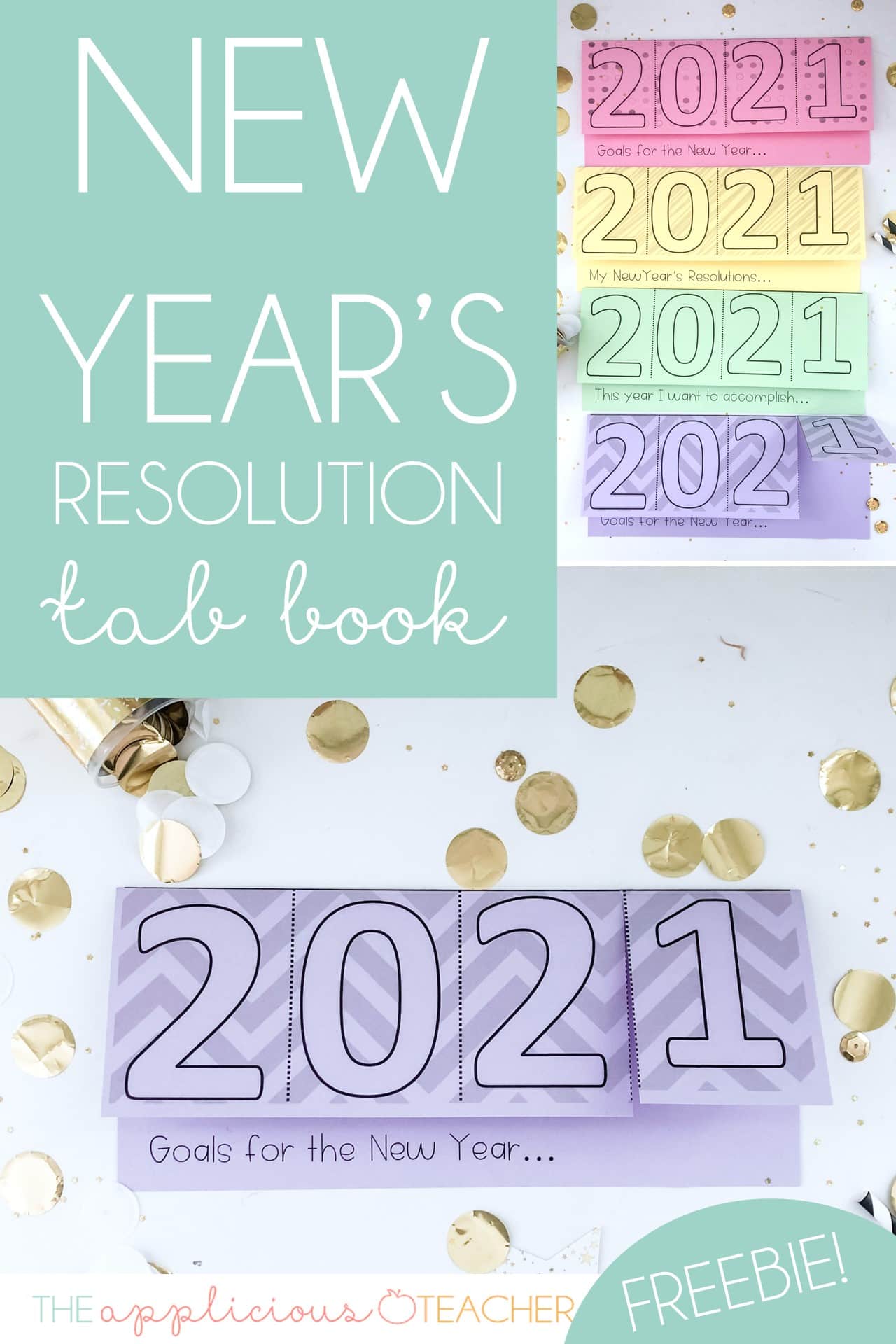 New Years Resolution tab book pin 1 - The Applicious Teacher
