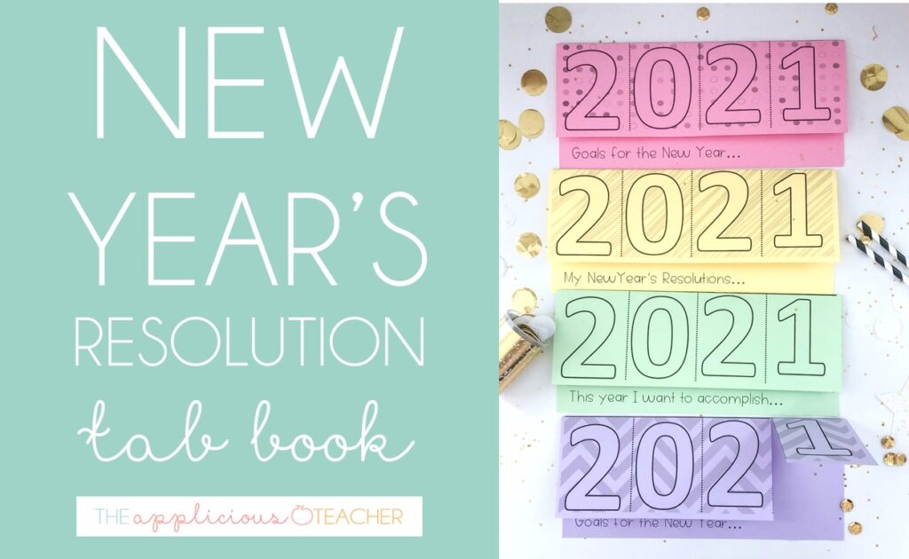 new years resolution tab book 2021 - The Applicious Teacher