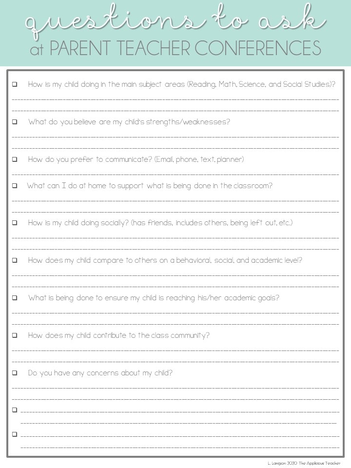 What To Ask At Parent Teacher Conference