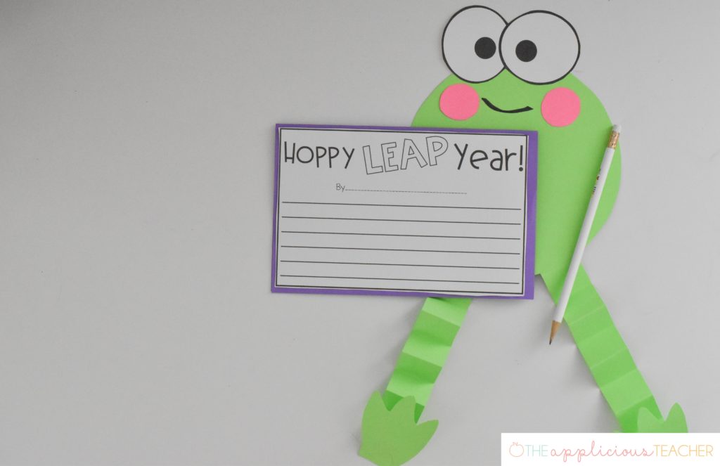 Hoppy Leap Day frog writing craft