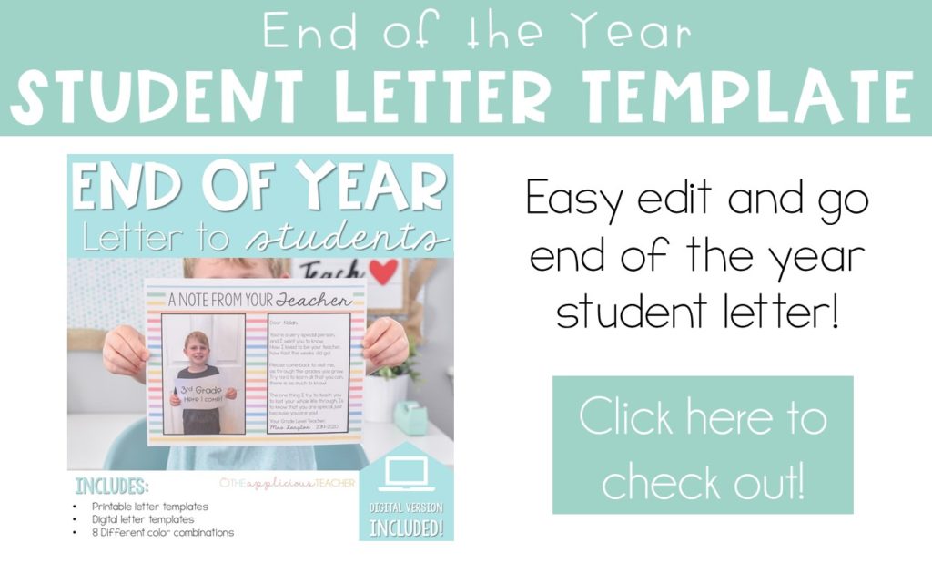 end of year student letter