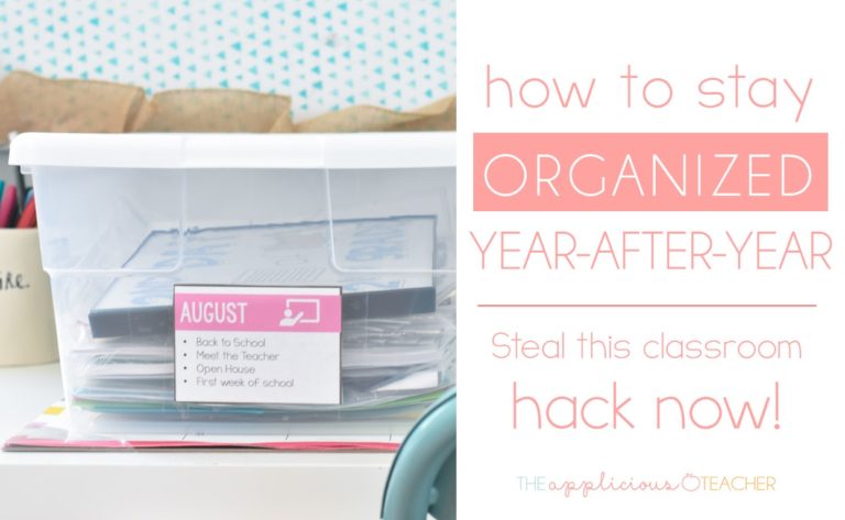 teacher bins for staying organized through out the school year