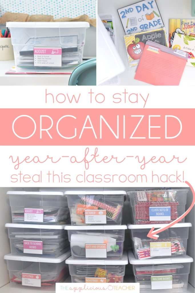 The Secret to Staying Organized Year After Year? Teaching Bins - The  Applicious Teacher