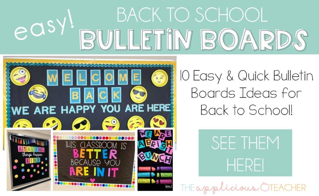 10 Easy Bulletin Boards for Back to School