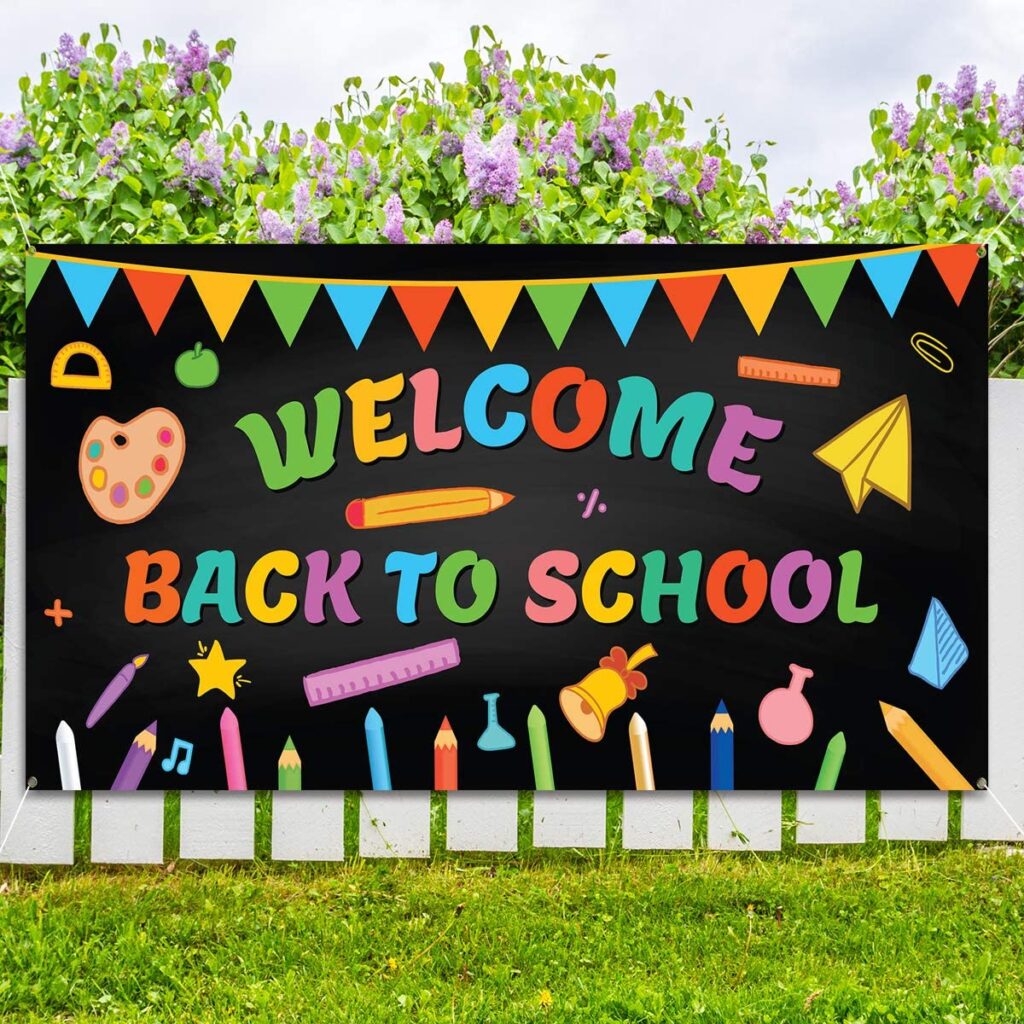 Party Décor Banners And Signs Back To School Welcome Banner First Day Of