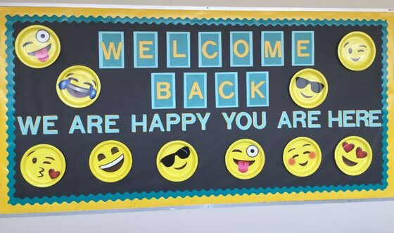 emoji back to school bulletin board - The Applicious Teacher