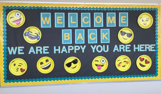 emoji back to school bulletin board