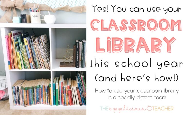 socially distant classroom library