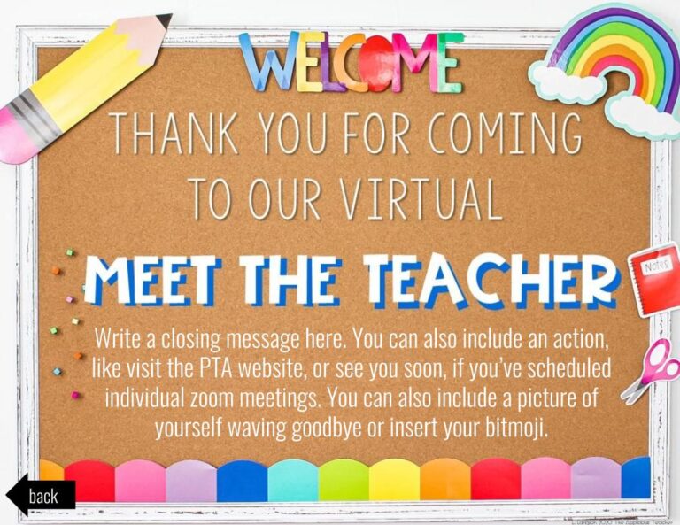 Virtual Meet The Teacher - The Applicious Teacher