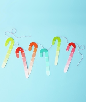 Paint Chip Candy Canes