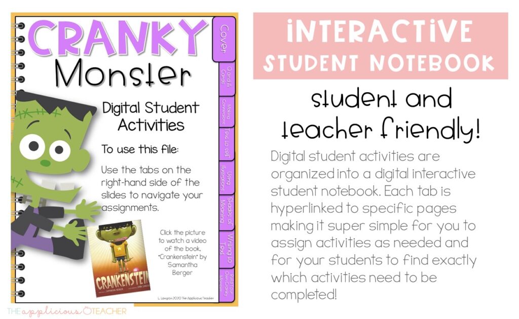 digital crankenstein reading activities