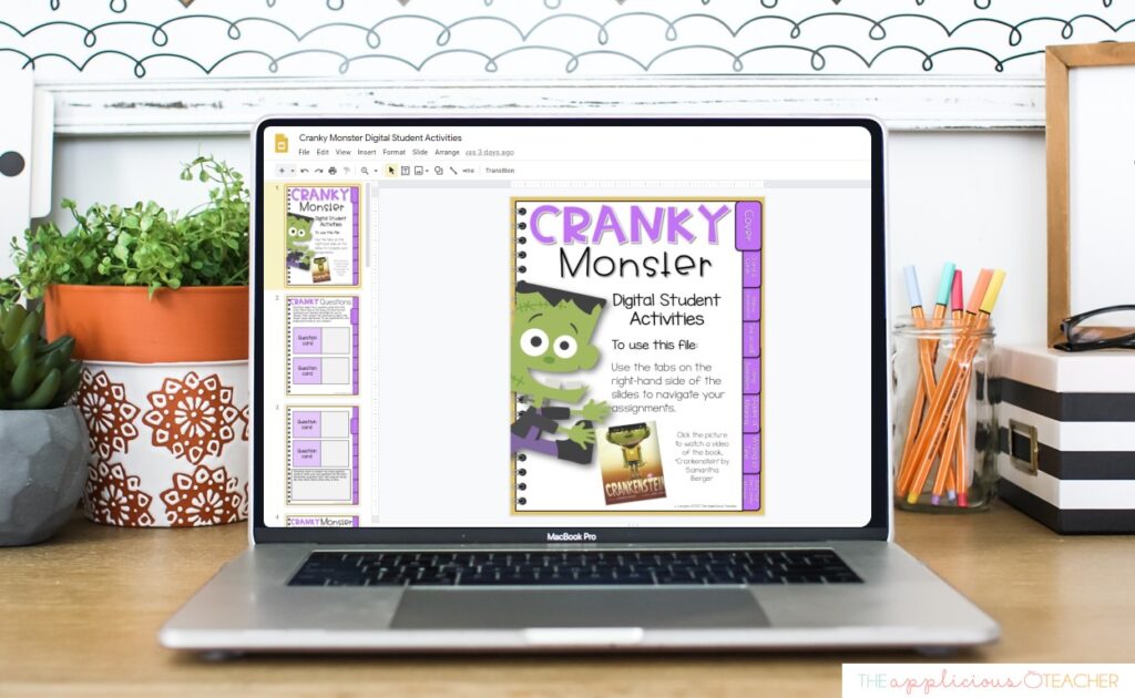 digital crankenstein reading activities