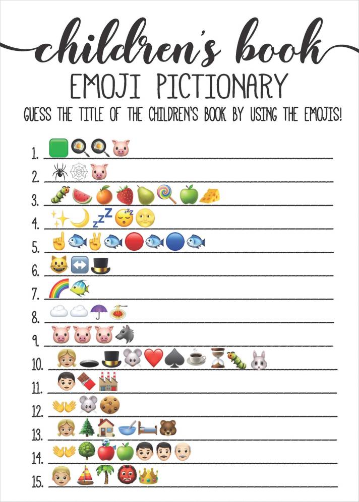 book titles in emoji-game - The Applicious Teacher