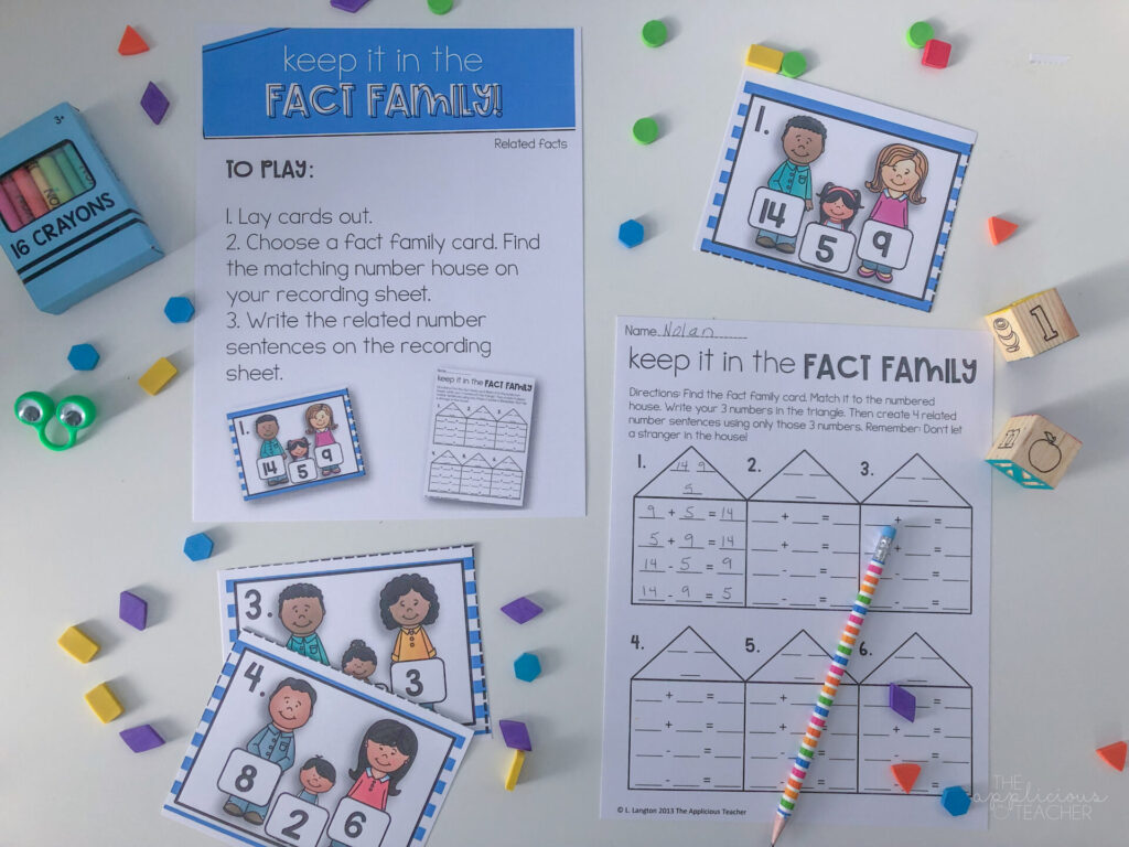 fact family task cards