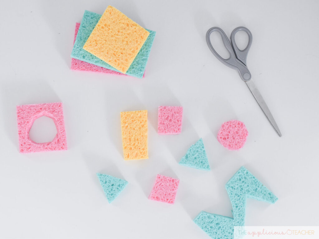 easy cut sponge painting shapes