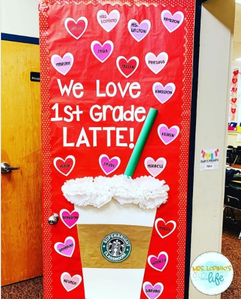 We Love You Alatte February bulletin board