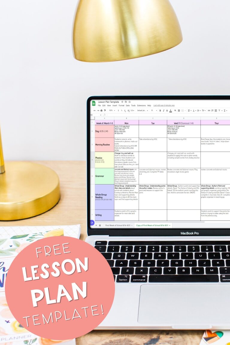 Lesson Planning with Google Sheets The Applicious Teacher