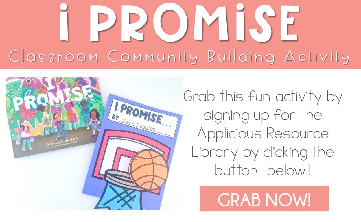 I promise classroom community building activity