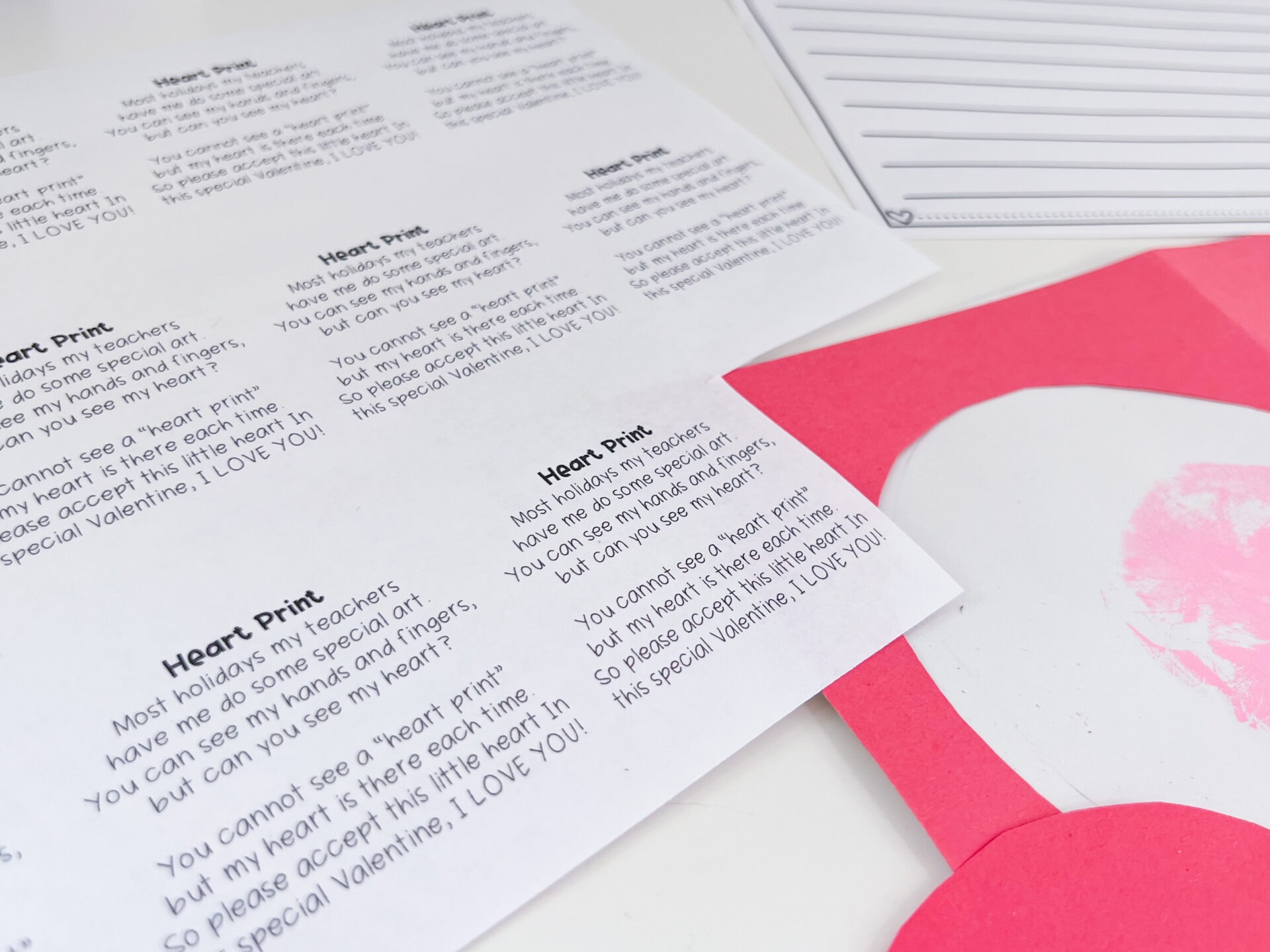 heartprint poem for Valentine's day