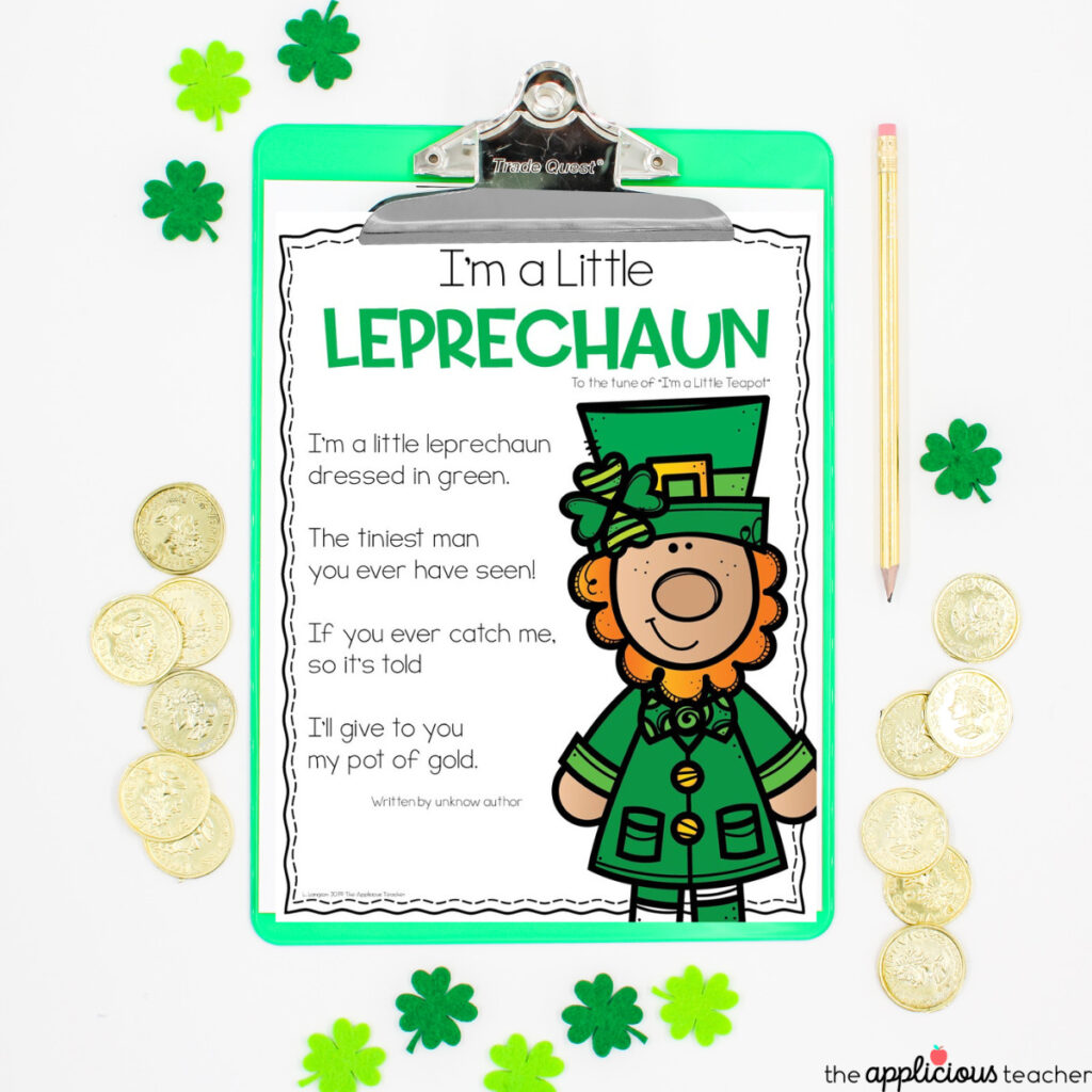 I'm a little Leprechaun poem