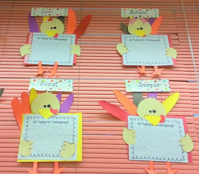 thanksgiving writing activity turkey craft