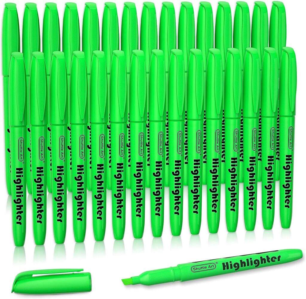 green highlighter for annotating text