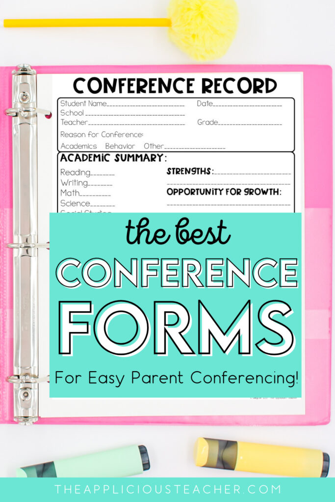 parent teacher conference forms