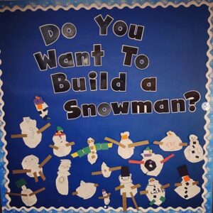Do You Want to Build a Snowman Bulletin Board Idea