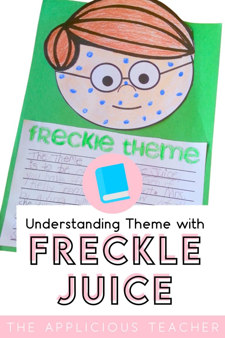 Freckle Juice activites and ideas- great idea for teaching theme using Freckle Juice. TheAppliciousTeacher.com