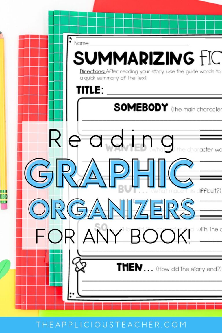 reading graphic organizers for any book. TheAppliciousTeacher.com