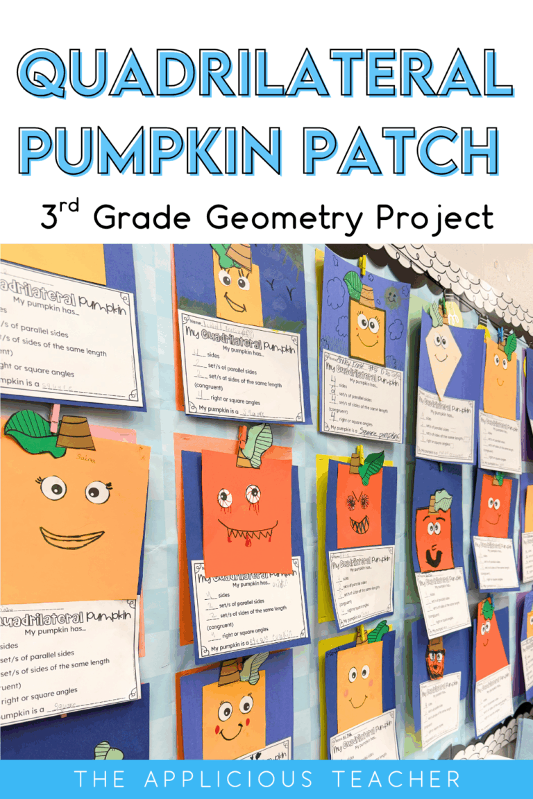 quadrilateral activity- quadrilateral pumpkin patch 3rd grade