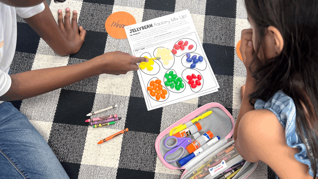 Jellybean sorting and graphing activities for 2nd grade