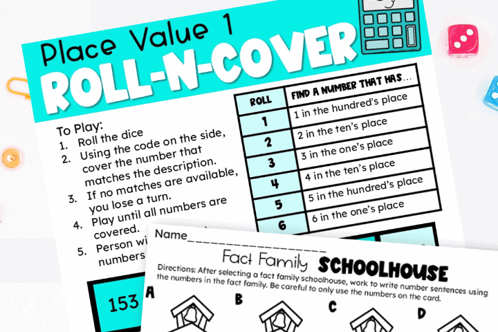 multiplication and division fact families center for 3rd grade. TheAppliciousTeacher.com