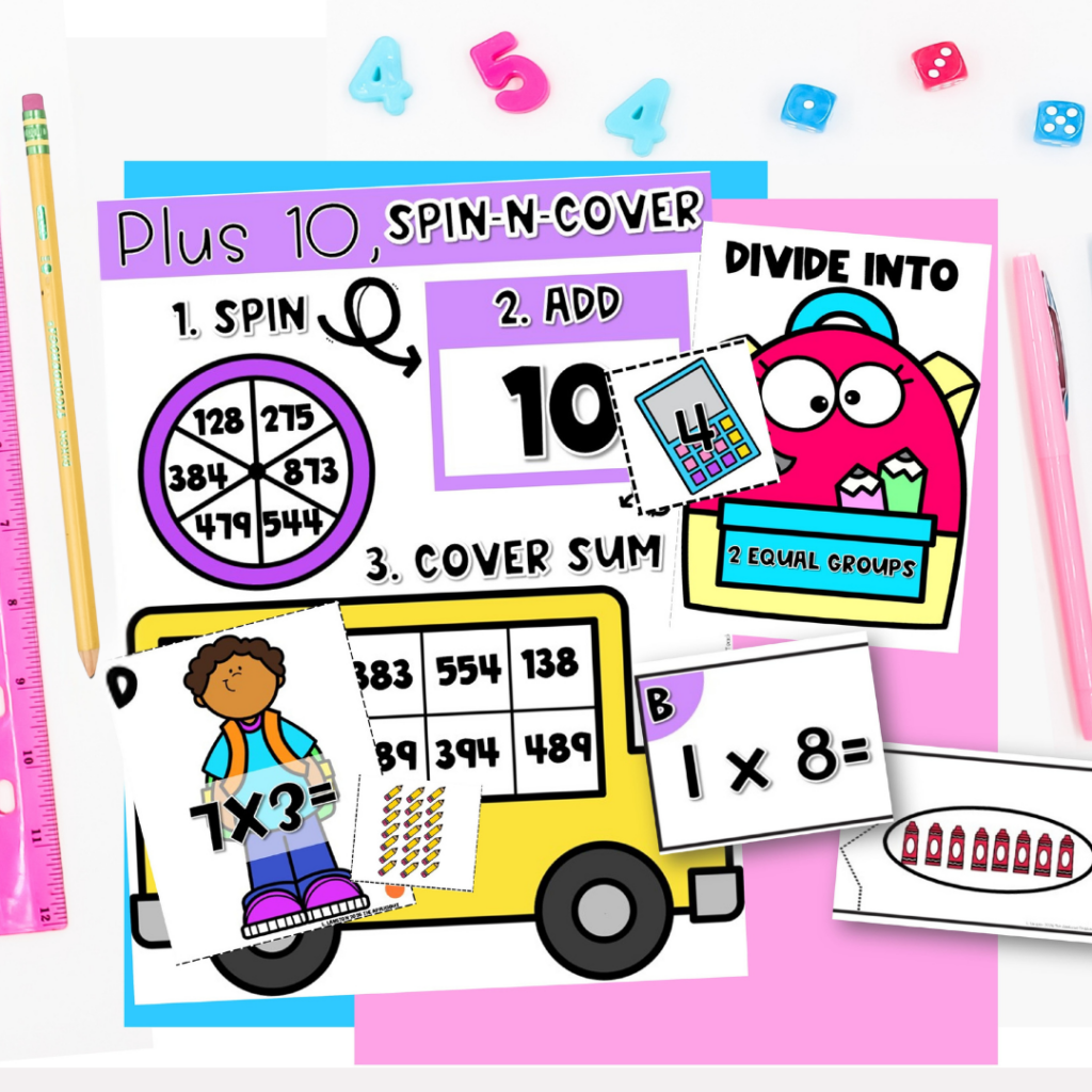 3rd grade math centers for back to school TheAppliciousTeacher.com